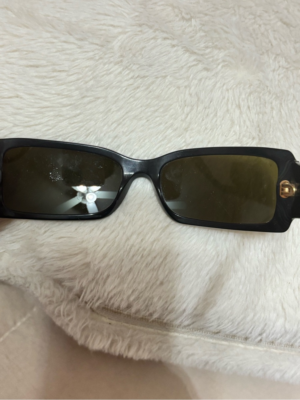 Chanel Vintage 5078 c 818/73 Tortois Black frame green lens Rectangular sungl - Picture 3 of 7